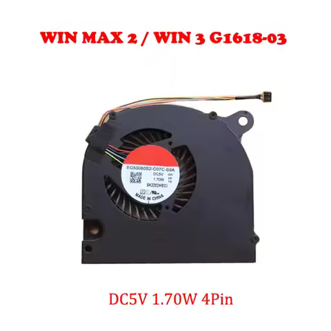 Mini Laptop UMPC CPU FAN For GPD WIN MAX2 EG50060S2-C07C-S9A WIN 3 G1618-03 DC5V 1.70W 4Pin WIN MAX 
