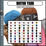 Ready Stock 1-60 High Quality Soft Warm DIY MILK COTTON WOOL 4-PLY 50g Benang Kait Milk Yarn 4ply Kn