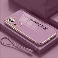 OPPO Reno 11 Pro 5G reno11F 11 Pro 5G Custom Name Case Pure Color Glossy Plating Casing Soft Cover