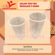 Disposable Cups Plastic Cups FlatBENINGs 18oz 22oz Weight 7GR Contents 50pcs - Regular Glasses - Jui