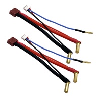 RC Car Hardcase Connector Cable, RC Car Cable T Plug Female 90° 5MM Bullet Connector 12AWG for 2S 7.