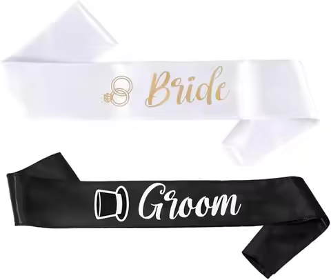 2026 Bride To Be & Groom To Be Sash Set Engagement Party Favors Bachelor & Bachelorette Party Suppli