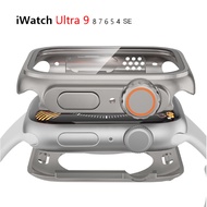Waterproof Upgrade Case for Apple Watch 9 8 7 45mm 41mm Screen PC Protector Glass IWatch Series 9 5 