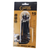 GLOTOOL HEXAGON KEY 1.5MM - 10MM ALLEN KEY