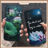 Oppo Reno4 / Reno4 Pro / Reno 4 case printed with lotus flower for peace of mind, freedom, and peace