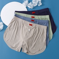 Shemi กางเกงในนักมวยไหมน้ำแข็งผู้ชายสำหรับฤดูร้อนกางเกงในบ็อกเซอร์ชายชุดชั้นในบ๊อกเอร์ชาย,กางเกงในสีทึบทรงหลวมกางเกงในยางยืดขอบกางเกงเอวสูงปานกลางใส่สบาย