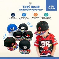 Embroidered Snapback Hat for Boys Ages 3-8 years, many motifs