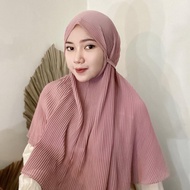 GROSIR Bergo Plisket Lidi Full Ceruty Maryam Non Pet Tali Diamond Hijab Jilbab Instan Kerudung Amira