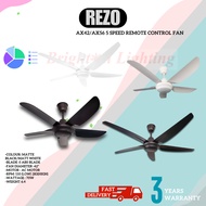REZO 42"/56" CEILING FAN AX42/AX56 5 SPEED REMOTE CONTROL (MATT BLACK/MATT WHITE)