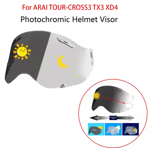 Visor Automatically hromic Motorcycle Helmet Lens Photochromic Helmet Visor For Arai TOUR-CROSS3 TX3