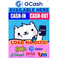Signage 2in1 Gcash & Load Available here Laminated A4 size