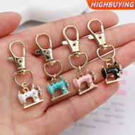HIGHBUYING 4pcs Mini Sewing Machine Keychains – A Stitch Of Memory & Meaning, Vintage Miniature Enam