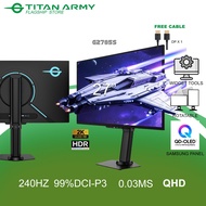 TITAN ARMY 27” QD-OLED Samsung QHD 2K 240Hz 0.03ms HDR10 ROTATABLE 99%DCI-P3 Widget PC tools Gaming 