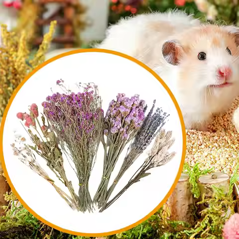Hamster Bedding Natural Dried Flower Gerbil Bedding Odor Control Enclosure Habitat Decor For Rabbits