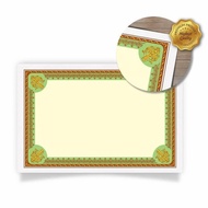 Bamboo Blank Paper Certificate Certificate Card Folio green