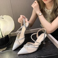 [ PINKEY ] Women's Pointed Toe Pump Stiletto High Heels Pointed 7cm - Brown - Shoes P264 DS