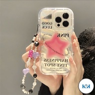 KK Creative Personality Pink Star Phone Case Compatible for iPhone 15 14 13 12 11 Pro Max X Xr Xs Ma