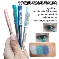 Eyeliner & Celak Pensil Warna Ungu Hijau Biru Gold Hitam Abu Coklat Kosmetik