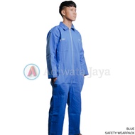 Wearpack Coverall Safety Biru Muda / katelpak / Seragam Kerja Proyek