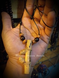 Kalung Liontin etnik model bambu petuk buatan