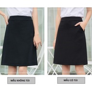 (FULL SIZE S-5xl) A-SHAPED OFFICE SKIRT, EASY TO WEAR, EASY TO MATCH, NEAR TO THE Knee Length 52Cm, 