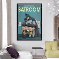 NEE Batroom Poster Batman Poster Vintage Poster Funny Bathroom Decor Inspired Poster Funny Batman Wa