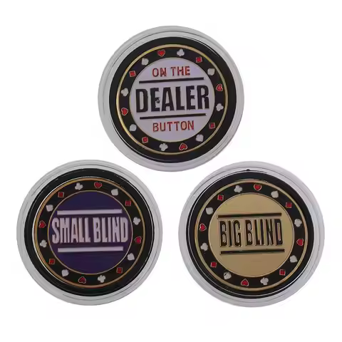 Poker Chips Set Poker Card Guard Poker Game Dealers Button Poker Cards Guard Protector Metal Coin Po