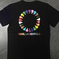 ⏳ 雙11收尾倒數・再不衝就來不及！【KARL LAGERFELD 卡爾老佛爺】經典炫彩文字LOGO設計 T恤