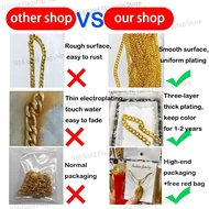 Rantai Leher  cop 916 Golden Plated emas korea budak  916 gold necklace rantai leher emas korea 916 