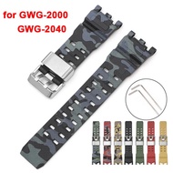 Camouflage Strap for Casio G-SHOCK GWG-2000 GWG-2040 Replacement Resin Rubber Men Army Sport Watch B