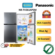 Panasonic Refrigerator 2 Door Inverter 262L Fridge Peti Sejuk Peti Ais 2 Pintu Inverter Murah Kecil 冰箱 NR-TV261APSM