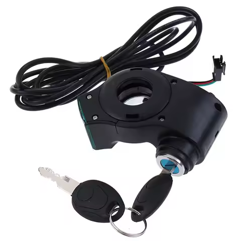 Power Switch Lock Battery Lock 24-72V Throttle Display Thumb Throttle Ebike Scooter With Key 1 Set 1