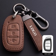 Hyundai i10 car key leather case protects smart keys and mechanical keys in 3 color options