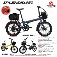 Folding Bike 20 inch pacific splendid 250 7 speed shimano bonus Front And Rear Bags Many free Etc new