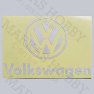 VW Volkswagen White Logo Sticker