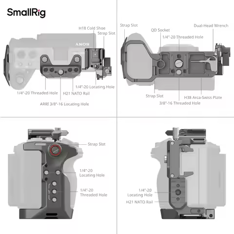 Smallrig HawkLock Quick Release Advanced Full/Half Cage Kit Extension Mount Plate for Sony FX3 / FX3