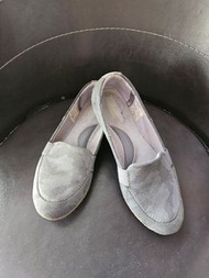 專櫃Hush Puppies灰色迷彩絨布平底鞋。任選兩件免運費#24母親節
