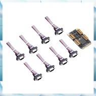 [G V W E] Serial Ports Mini PCIE Express 8 Cables DB9 RS232 Adapter