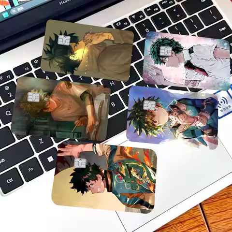 My Hero Academia Midoriya Izuku Anmie Sticker Film Skin Cover For Credit Card Debit Bank Card Front
