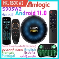 HK1 RBOX W2 Android 11 Smart TV Box Amlogic S905W2 Quad Core 2G 4GB 16GB 32GB 64GB 2.4G 5G Dual Wifi BT4.0 4K HDR HK1RBOX Player TV Receivers