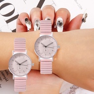 Watch for Women Korean Version Fresh Fashion Ladies Quartz Wrist Watch Hollow Needle Digital Surface Color Elastic Band Watches
