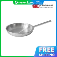 กระทะสเตนเลส 316 สำหรบเตาแมเหลกไฟฟา 5 ชน ยหอ Hanil Stainless Montrex ขนาด 28 ซม.
