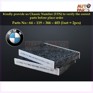 BMW - G30 G31 G32 G11 G12 F90 730i 525d 530i 630i Aircond Cabin Air Filter (1set X 2pcs) 64-119-366-