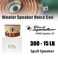 Spool Voice Coil 300 - 15 LB Spool Speaker 15 inch 300-15LB Black Spider VC 75.5 MM (3 inch) Spoel 1