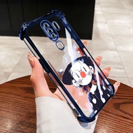 YBD Clear Phone Case For OPPO A9 2020 A5 2020 Full Protective Caing with Funny Clown Pattern