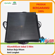 Wajan Datar Tebal Burger Roti Bakar dan sosis Anti lengket 3 Mili