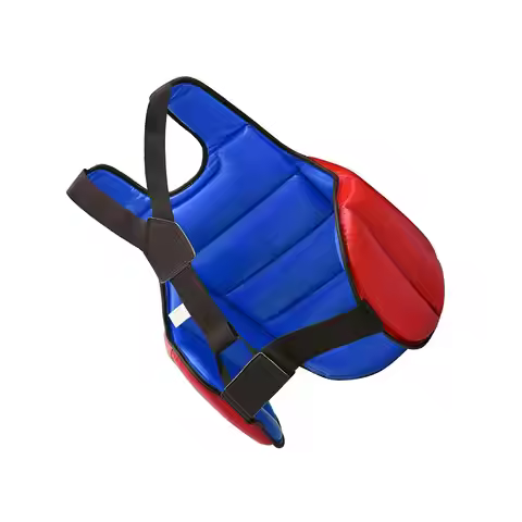 Breathable Chest Protector Comfortable To Wear And Provides Ribs Protection For Martial Arts Red Blu