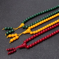 108 Rosary Beads Red Imitation Glass Beads Tibetan Jewelry Beads 108 Sutras Bracelet Necklace 7.15