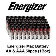 [ ENERGIZER ] (Sold By Box) Max Alkaline AA / AAA 1.5V Battery 50pcs | Long Lasting Power