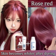 【Skin-Brightening Shade】STYLEFIT  Rose red 200ML Hair Dye Can be colored directly No need to bleach 